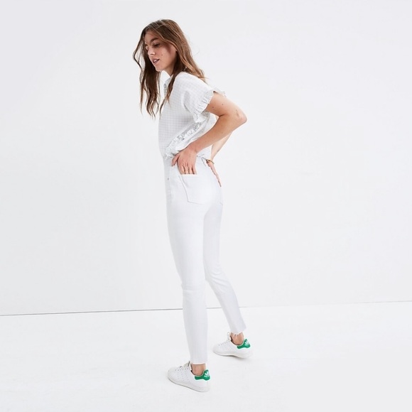 Madewell Women’s 9” High-Rise Distressed Skinny Crop Jeans with Raw Hem - Picture 2 of 11